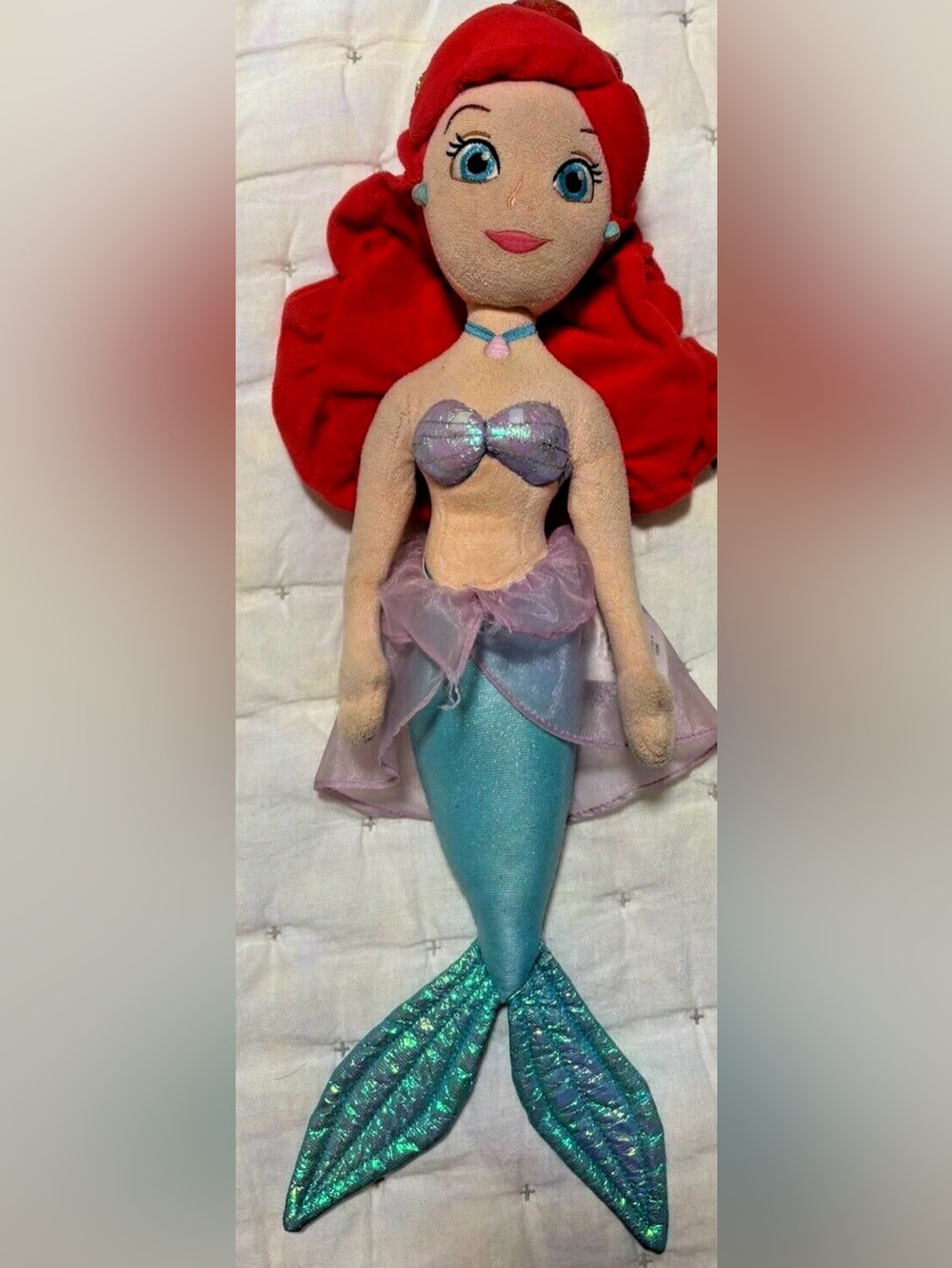 Little Mermaid Ariel Plush Disney Store Soft Princess Doll  20" Toy